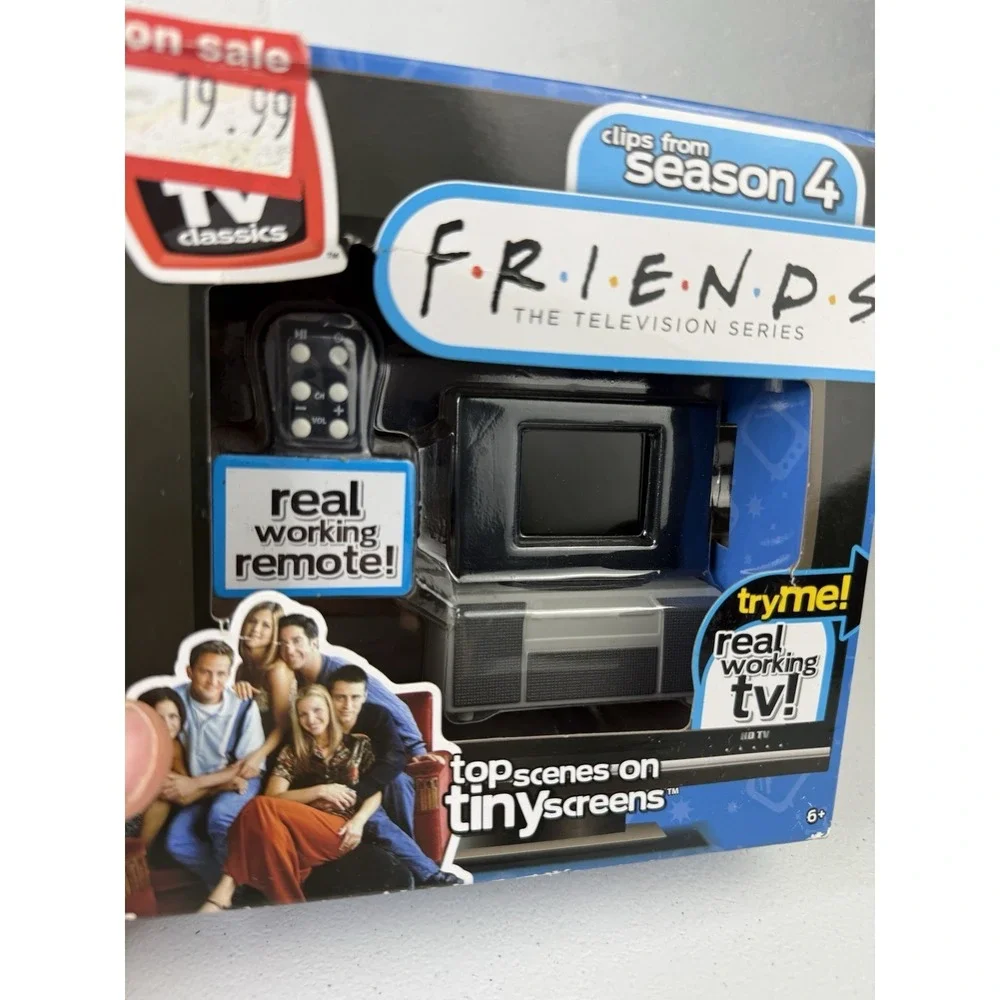 Tiny TV Classics Friends Clips Season 4 Real Working TV and Remote - Damaged Box